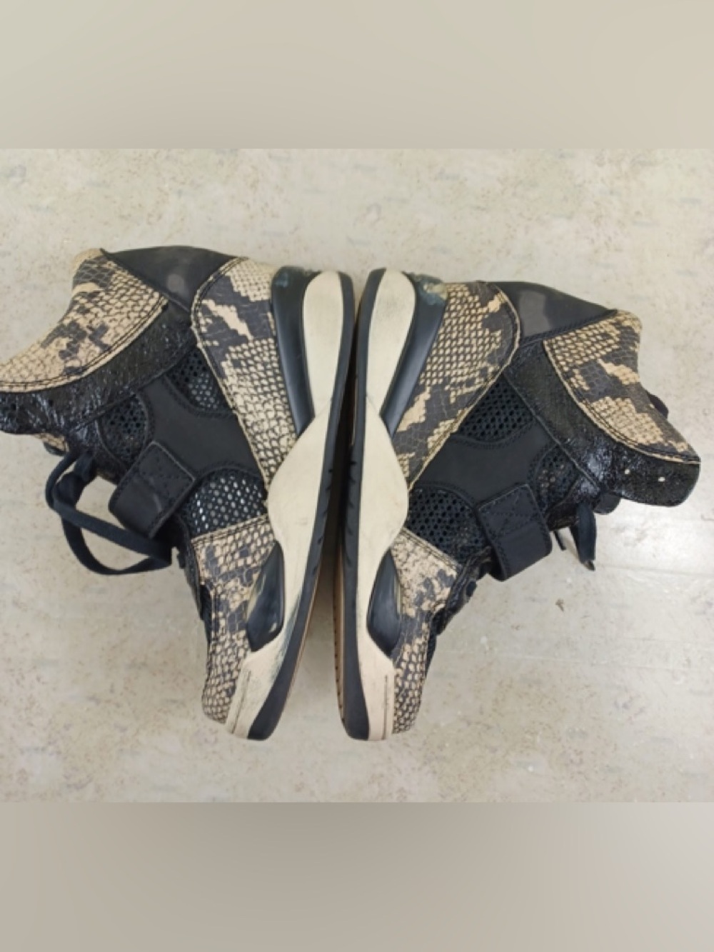 Limited by ASN Women's High-Top Snake-Print & Black Fashion Sneakers - Picture 11 of 15